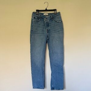 Abercrombie & Fitch Women’s Straight Leg Jeans - Light Blue Denim